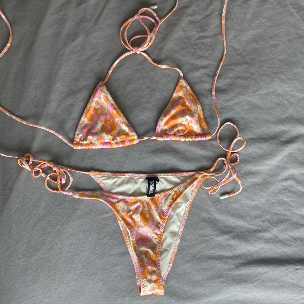triangl neon pop vinca triangle bikini